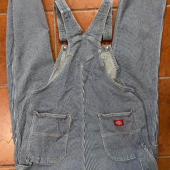 Dickies Hickory Stripe bib overalls M/L - Picture 3 of 6